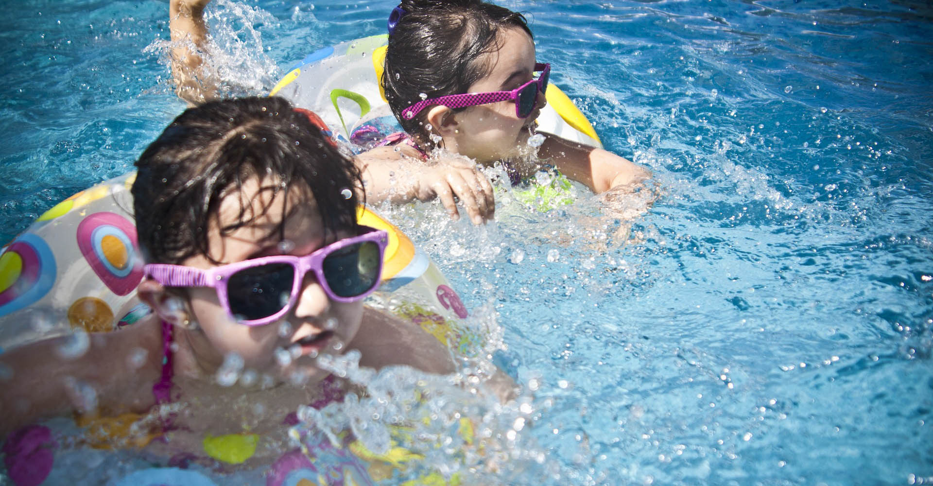 Chidren swimming in pool